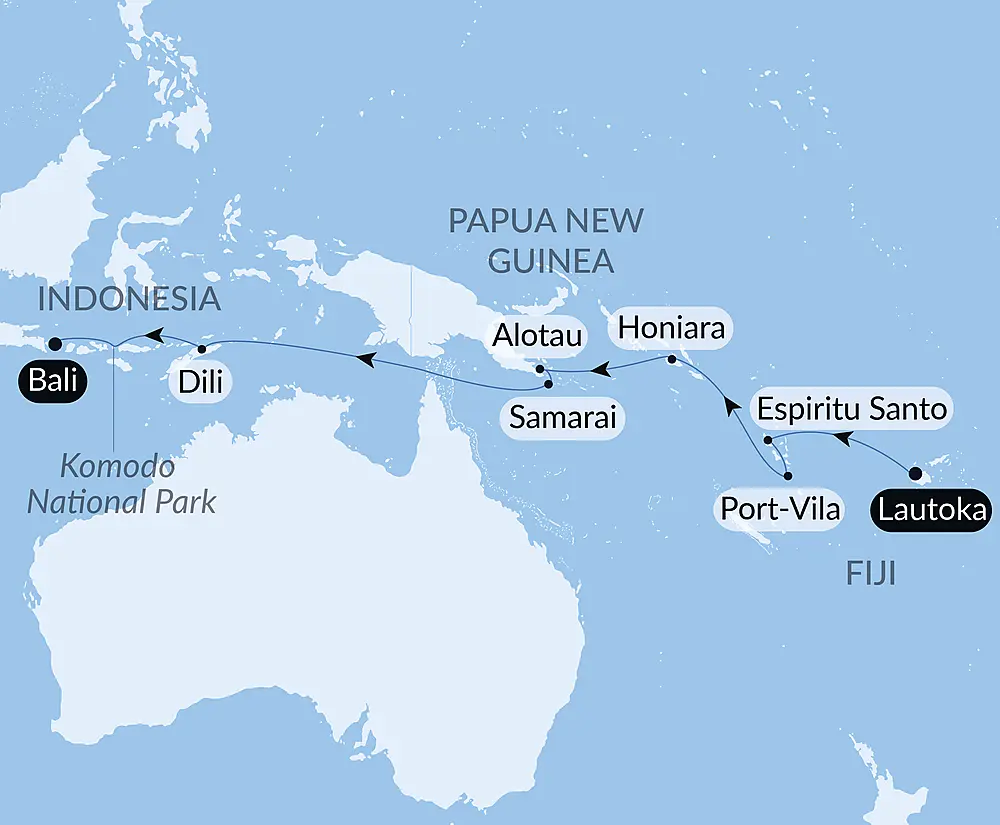 Crossing Oceania: Fiji to Bali