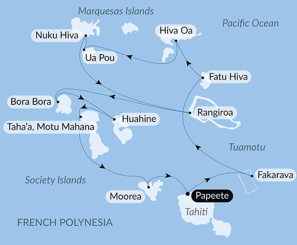 Marquesas, Tuamotus & Society Islands